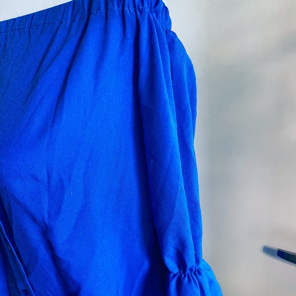 ๐ต$10 ADD ON Off shoulder Blue dress CLEARANCE - Picture 3 of 3
